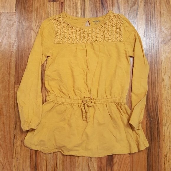 Girls Waffle Top & Peasant Tunic Top LOT OF 2 - Picture 3 of 3